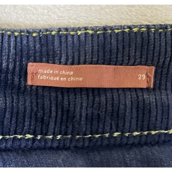 Anthropologie Pilcro 29 Corduroy Blue Jeans Straight Super Soft Modal 31” Waist - Picture 11 of 16
